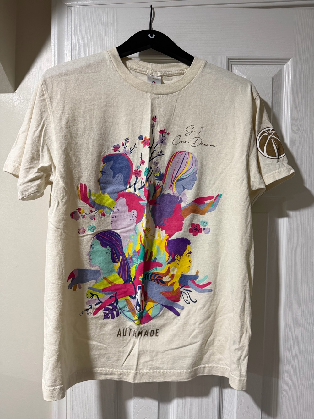 Unisex Cream Graphic Tee - Multicolor Asian Pacific Islander Print